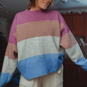 *LIGHTLY WORN* Multi-colored oversized sweater 😍